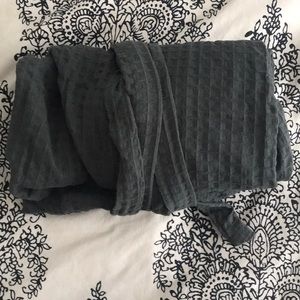 Bathed Waffle Robe Charcoal